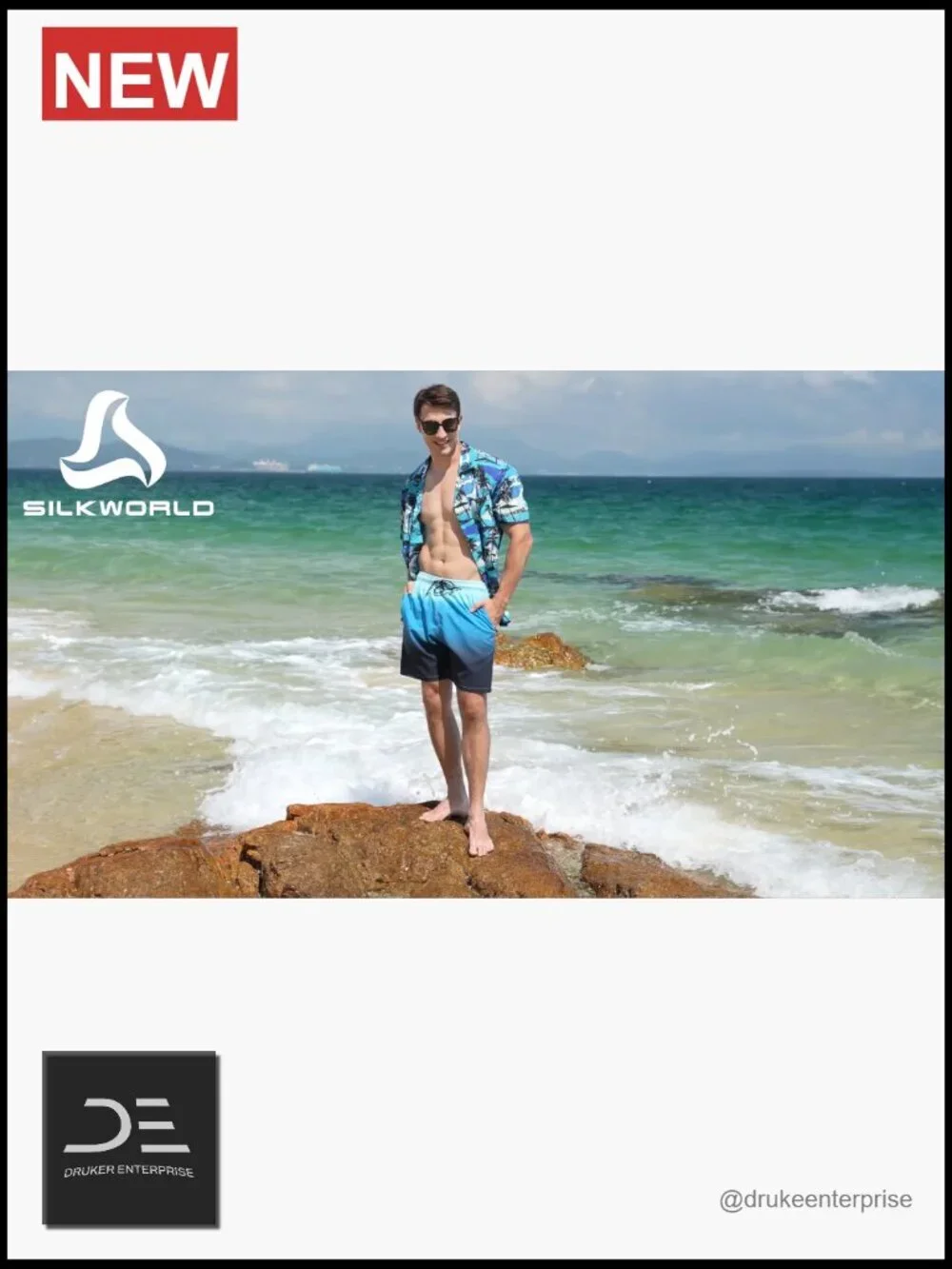 Quick Dry Swim Trunks with Compression Liner 2 in 1 Shorts